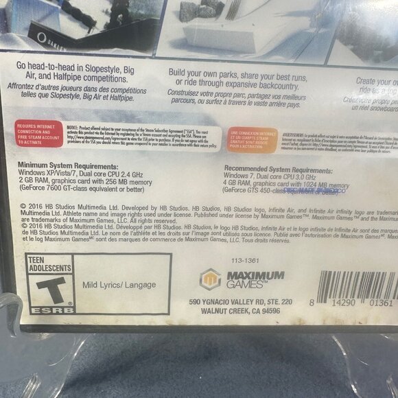 Mark McMorris Infinite Air PC DVD-ROM Snowboarding Game New In Package - Picture 7 of 8